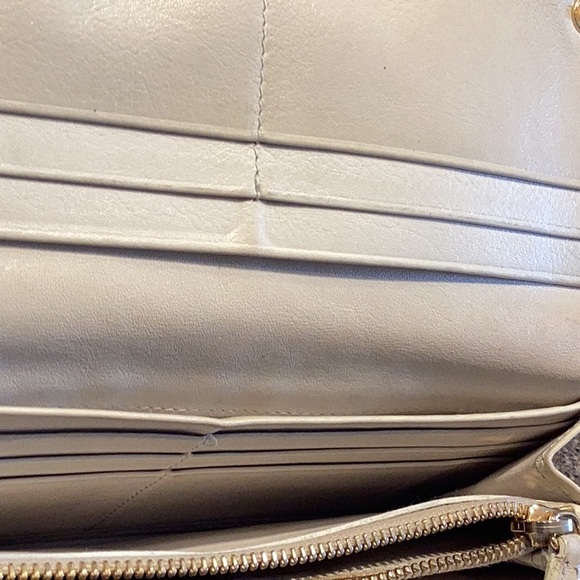 Prada long leather wallet with COA. Cream color. EUC - Picture 10 of 14